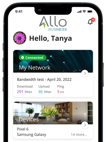 Screenshot of ALLO Smart Business app